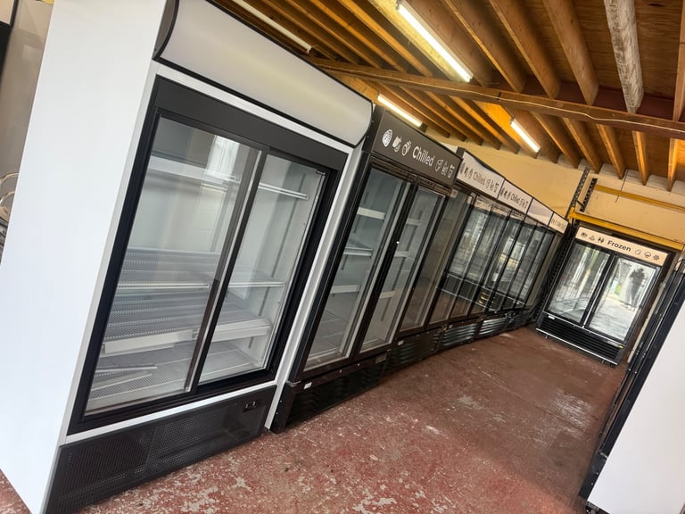 Commercial upright display fridge or freezer double triple single available new 