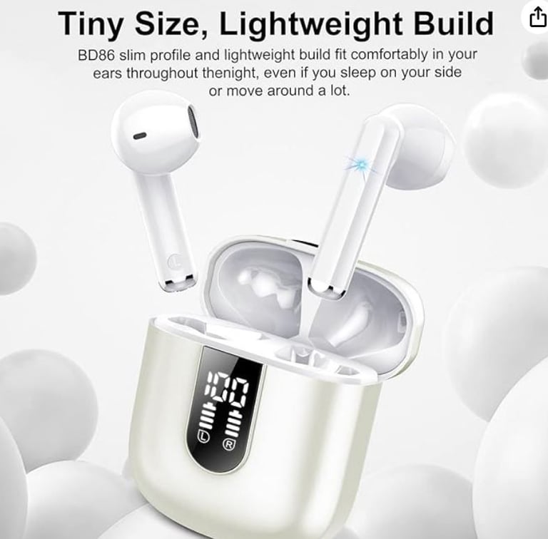 Jesebang wireless earbuds with mic. NEW sealed. 30hrs/6hrs playback on 1 hour charge