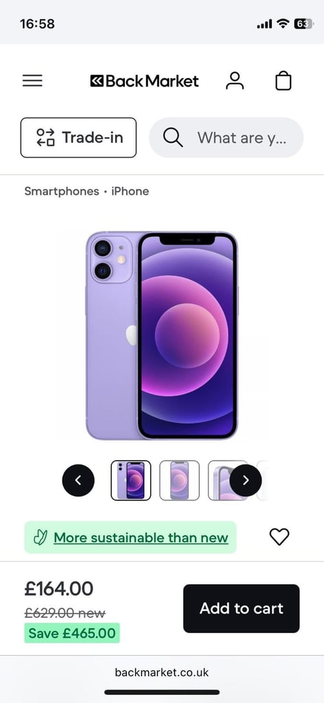 Iphone 12 mini purple 