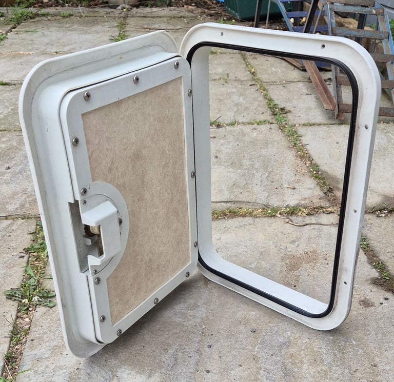 Various side doors with frames and keys for caravan camper motorhome - gas, toilet, storage.