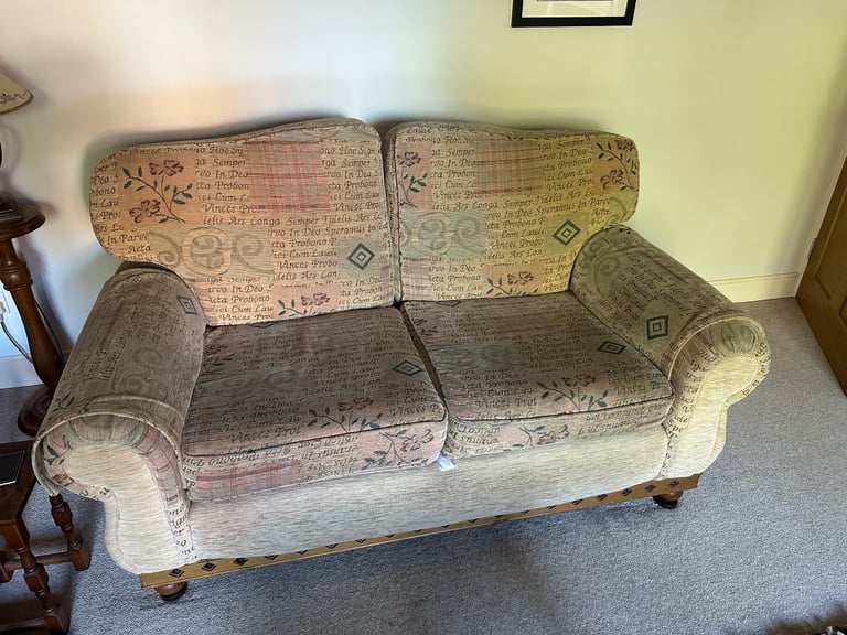 Two seater sofa and matching chair