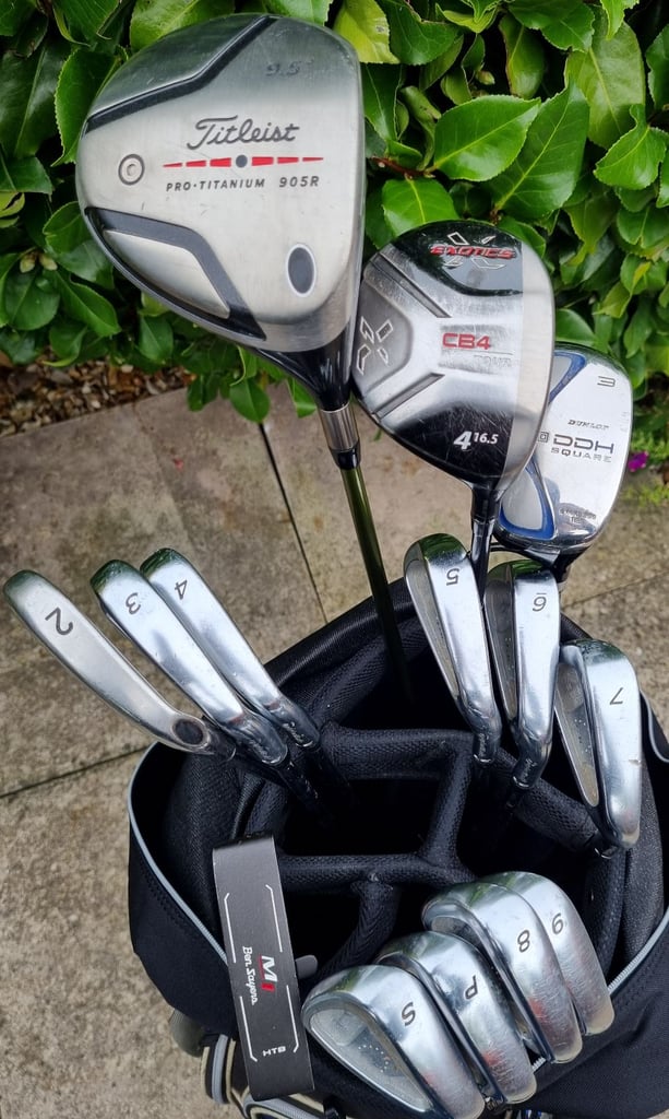 TAYLOR MADE, CALLAWAY, TITLEIST - NEW LYNX trolley bag, NEW CALLAWAY shoes & NEW SRIXON balls