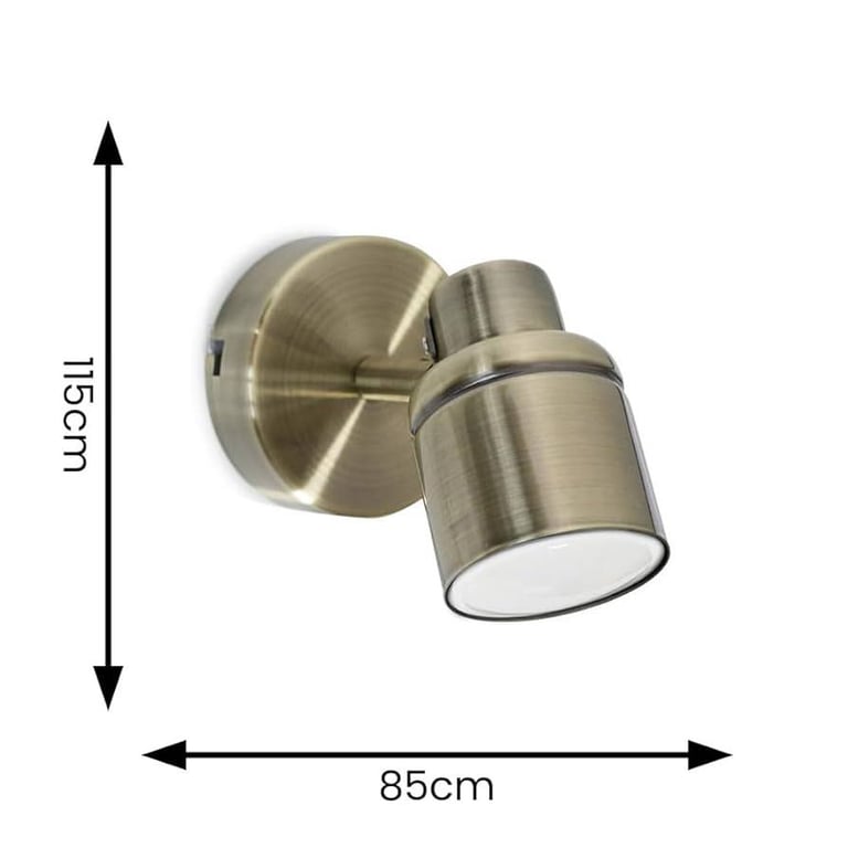 image for Antique Brass Spotlights (x5)