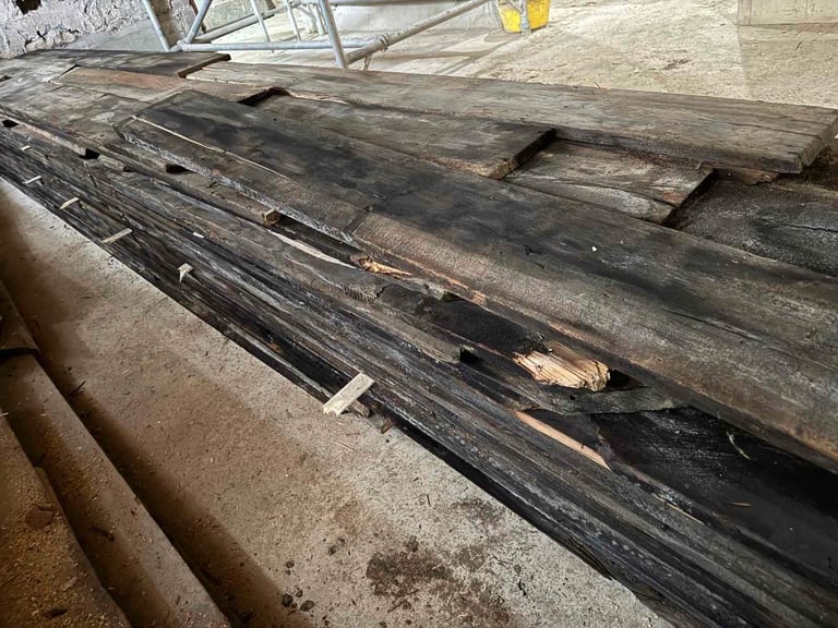 Reclaimed wood boards 