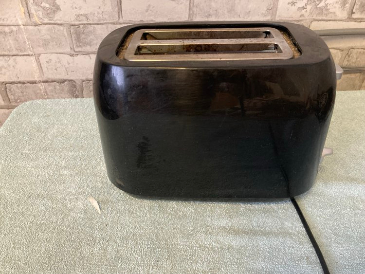 image for George Home Black 2 Slice Toaster defrost reheat cancel button 7 heat settings