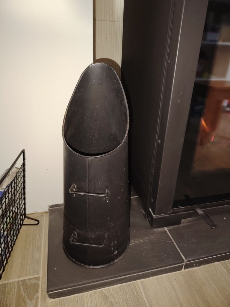 image for Black Coal Hod Bucket Scuttle Fireplace Fire Side  49cm