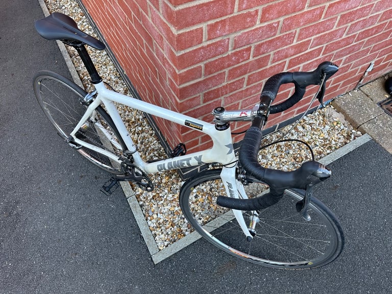 Planet X Carbon road bike, white, medium