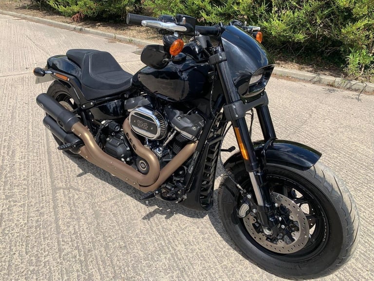 2019 19 HARLEY DAVIDSON FXFB FAT BOB 1745 19 DYNA BLACK CHOPPER CUSTOM CRUISER