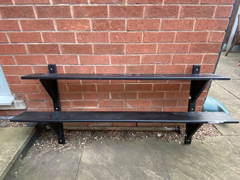 Black Double Shelf – Sturdy & Functional – Bargain Price