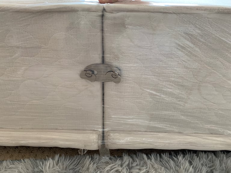 King-Size Bed + Headboard + IKEA Mattress + Chest of drawer