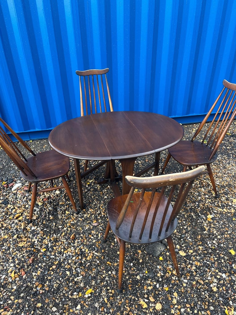 Ercol dining table and 4 chairs