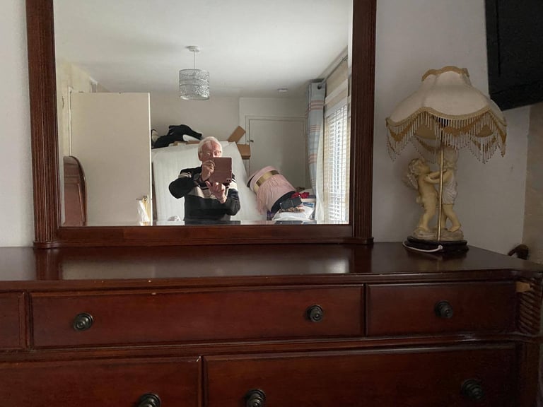 King size bed with matching dresser