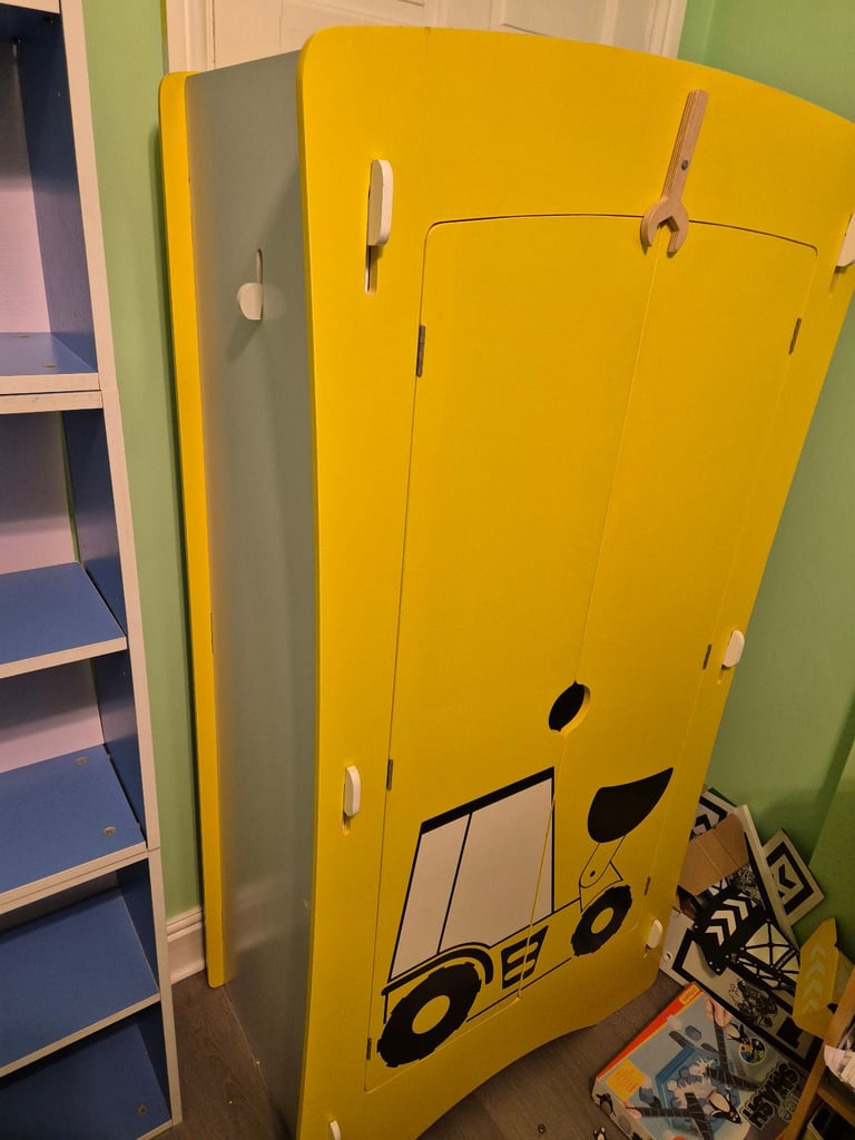 Kids Wardrobe yellow colour.