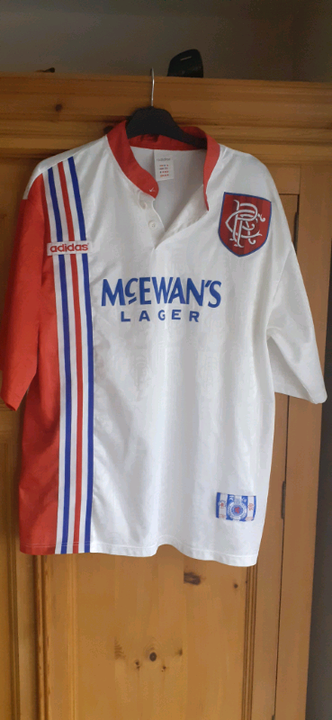 Vintage Glasgow Rangers 1995 1996 Adidas Away Football Shirt Soccer Jersey  Kit