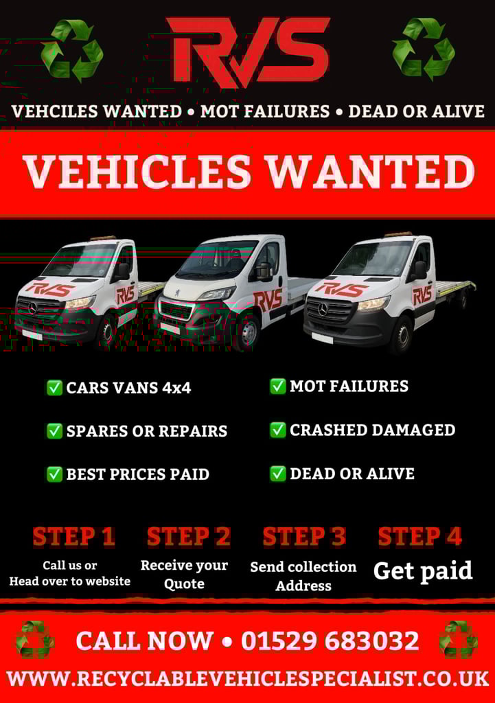 SCRAP CARS WANTED - MOT FAILURES - SPARES & REPAIR - NONE RUNNERS - SCRAP MY CAR SCRAP MY VAN