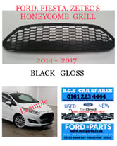 Ford Fiesta Zetec Grill. Black Gloss. 2009 - 2012. New. 