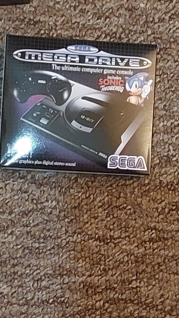Sega megadrive scale model and megadrive charger  collectable 