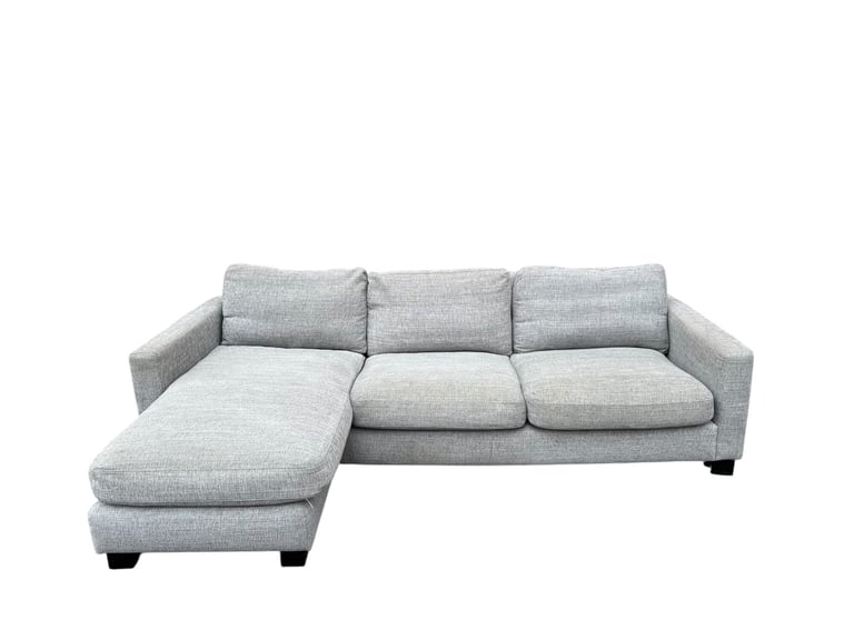 Delivery Available - Grey DFS Corner Sofa