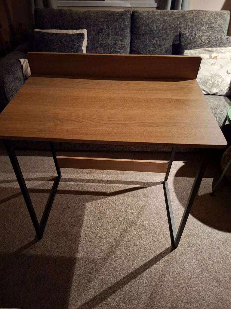 image for Small wooden metal frame office desk 