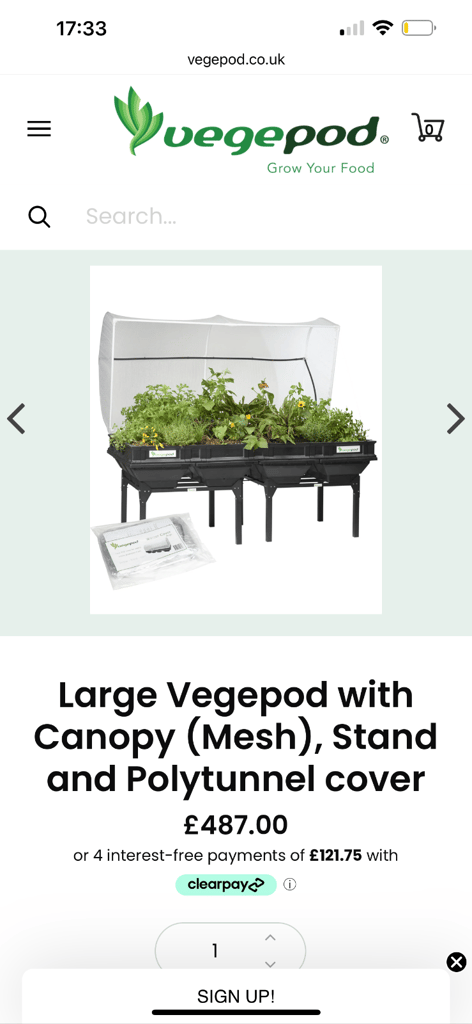 image for Large Vegepod with Canopy (Mesh), Stand and Polytunnel cover