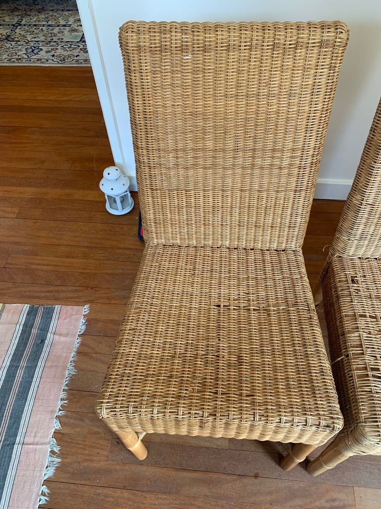 Four wicker chairs