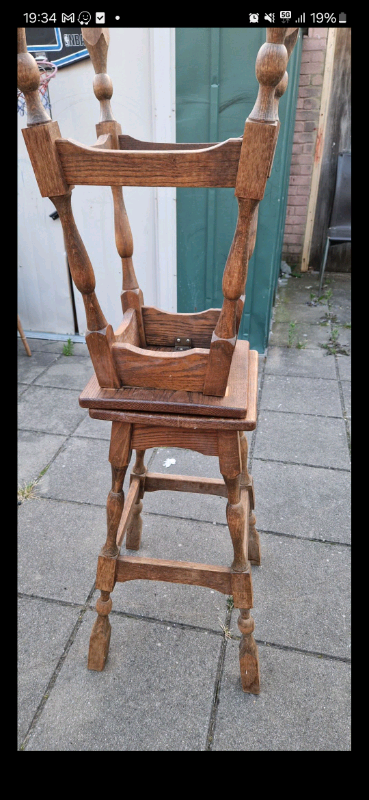 Solid Oak wooden bar stools x 2 