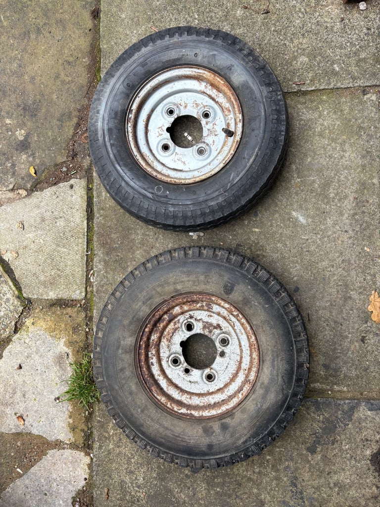 image for 2 x 8” Trailer Wheels and Tyres