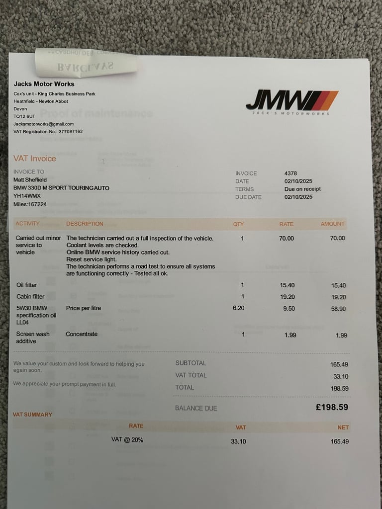 2014 BMW 330D Touring M Sport Auto F31