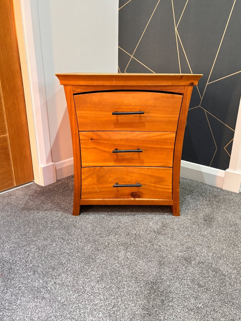image for Solid oak bedside table 
