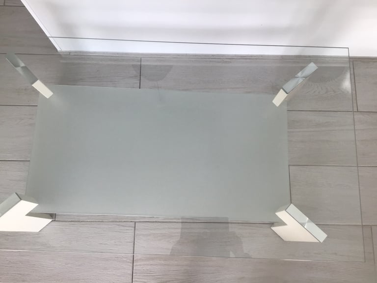 Glass coffee table