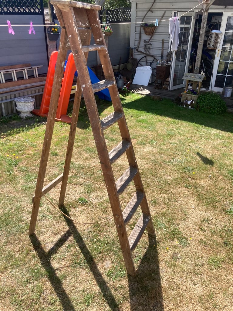 Vintage wooden ladders 