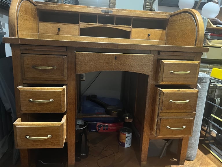 Oak Roll top desk 