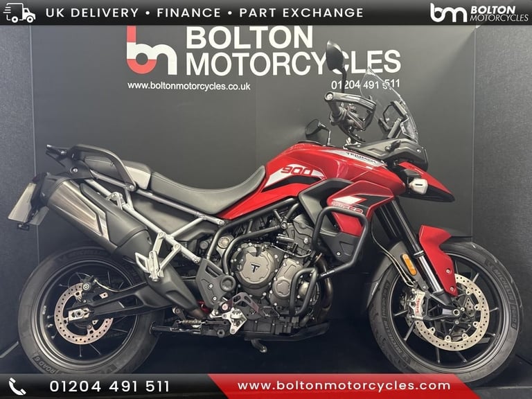 Triumph Tiger 900 GT PRO Adventure Motorcycle Red FSH