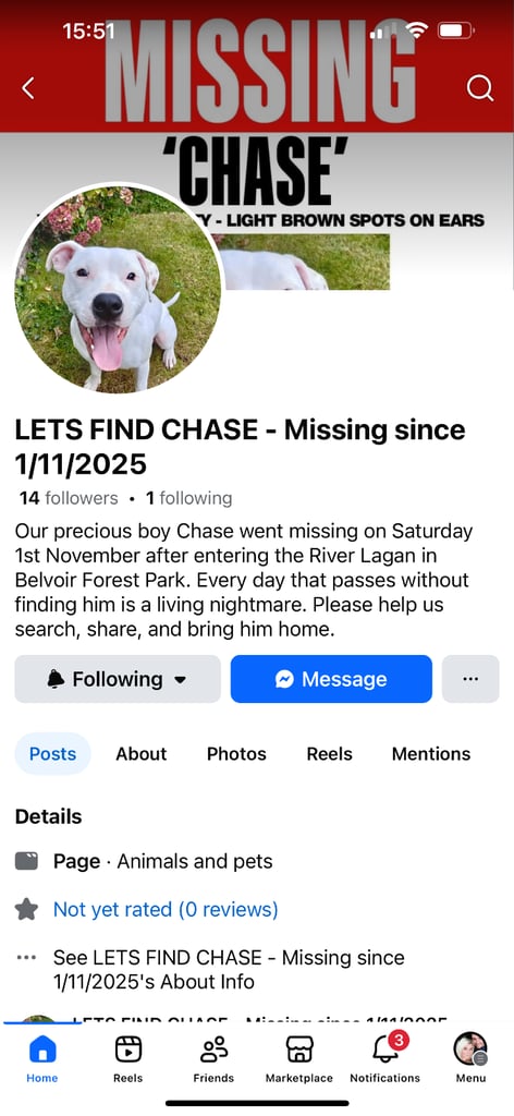 CHASE MISSING 