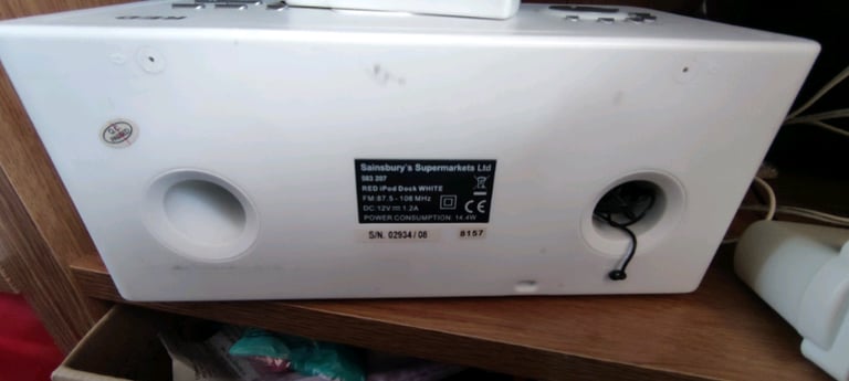 RED iPod dock white Sainsburys