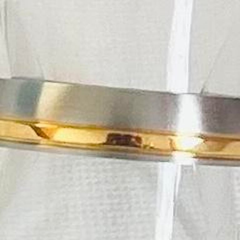 image for Men’s Stainless Steel Gold Tone Ring Size V