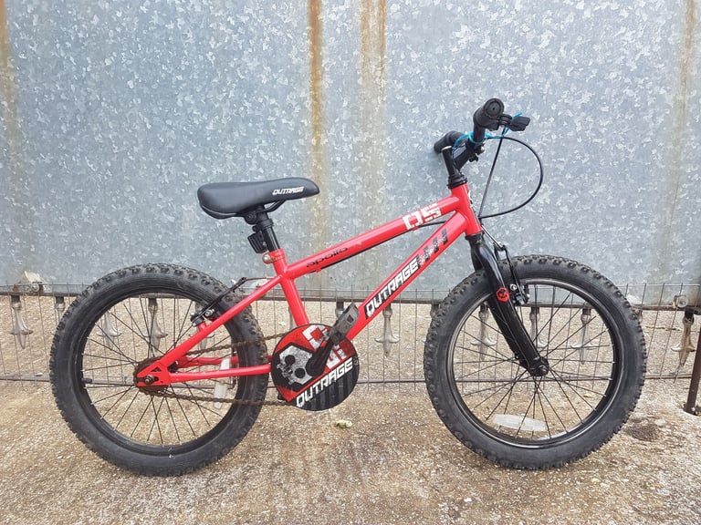 image for APOLLO OUTRAGE(RED/BLACK),18 INCH WHEEL  SINGLE SPEED CHILDS BIKE .V BRAKES ,CHILDS LEVERS 