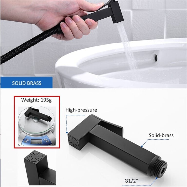 New Black Wall Mounted Douche Spray RRP £90 Our Price £55