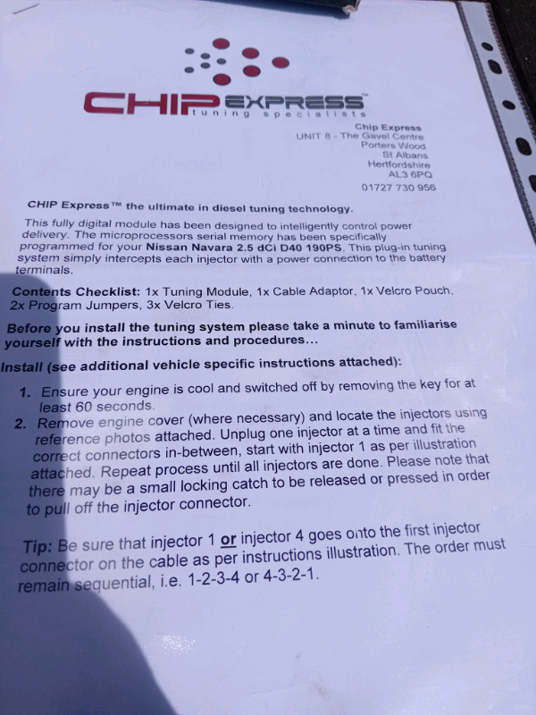 Chip for Nissan Navara