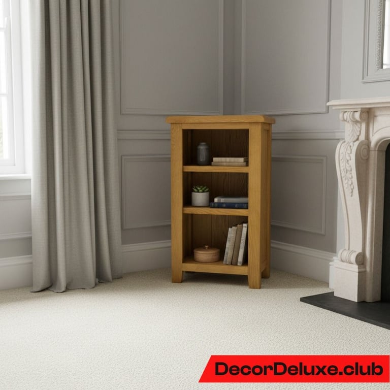 image for Rustic Small Solid Oak Bookcase - Can Deliver 003C
