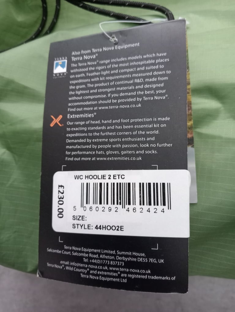 Wild Country by Terra Nova Hoolie 2 ETC tent