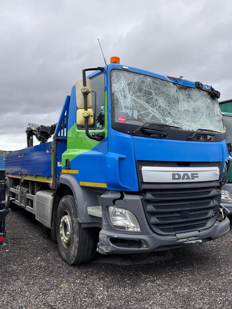 2015 DAF CF 75.330 DROPSIDE 26ton WITH HMF 1420 FOLD AWAY CRANE  SPARES REPAIRS