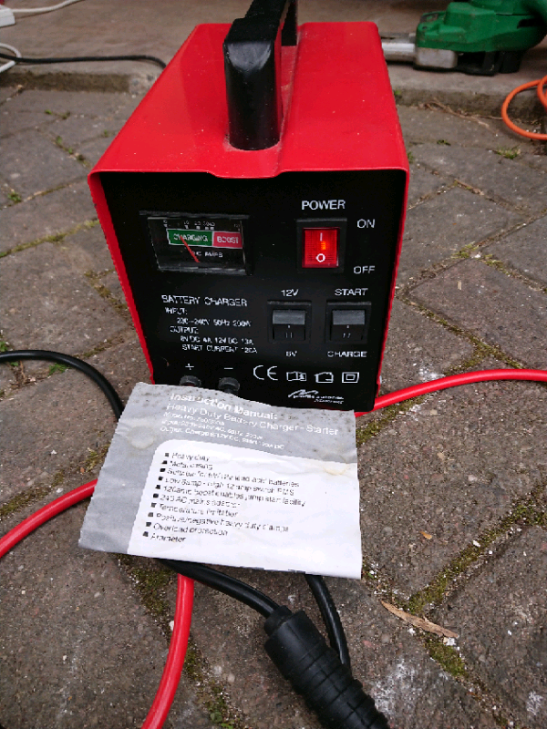 6v 12v dc battery charger and jump starter from mains