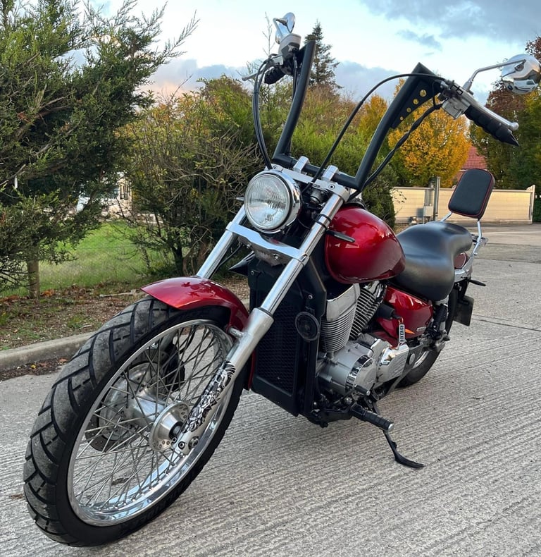 2007 07 HONDA VT 750 C2-7 SHADOW RED MINT 9k MILES CUSTOM CRUISER TALL BARS