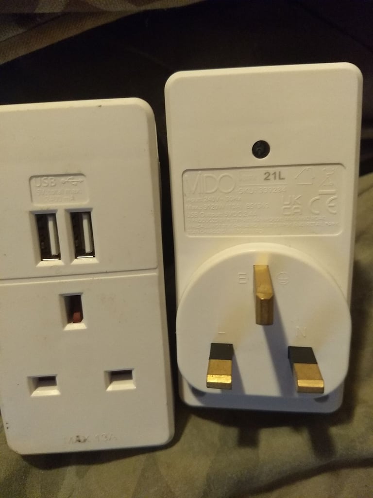 image for Double usb plug socket. NEW