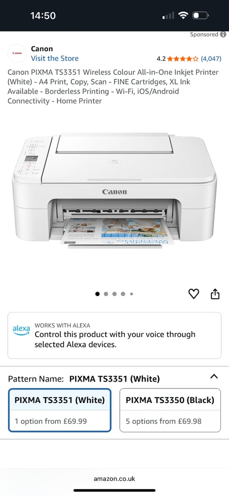 image for NEW 3 in 1 Printer for sale - Canon PIXMA  