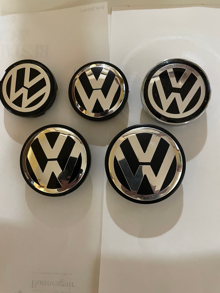 NEW 55,56,60,65,70MM VW ALLOY WHEEL CENTRE CAPS 