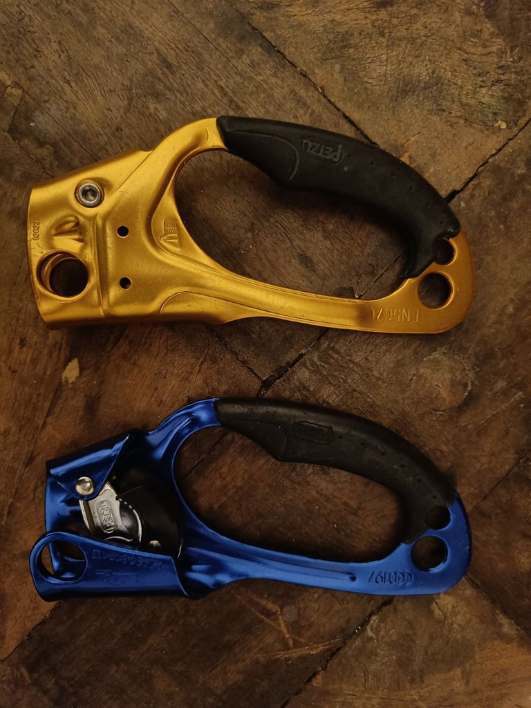 Petzl ascension riser clamps– left and right handed