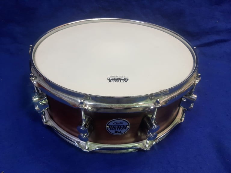 PDP Limited Edition 18 Ply Bubinga and Maple Shell 14in x 5.1/2in Refurbished Snare Drum ~ £175 ono