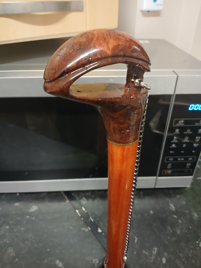 Handmade hardwood walking stick 
